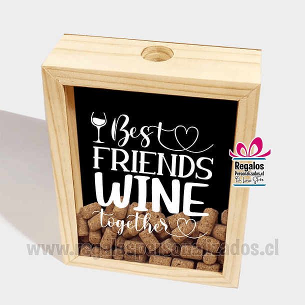 Caja guarda corchos best friends