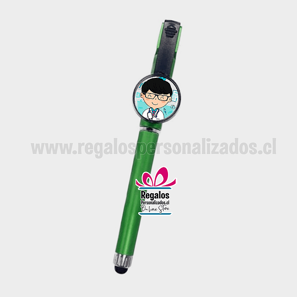 Bolígrafo touchscreen verde personalizado