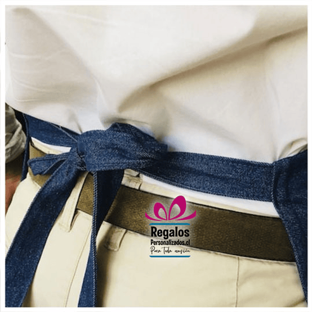Pechera unisex jeans azul mensaje personalizado 4