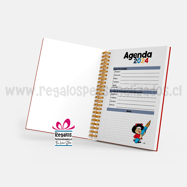 Agenda 2024 diseño Mafalda 2