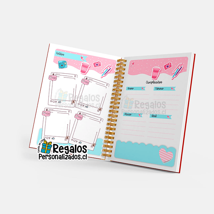 Diario de vida niña Foto personalizada 3