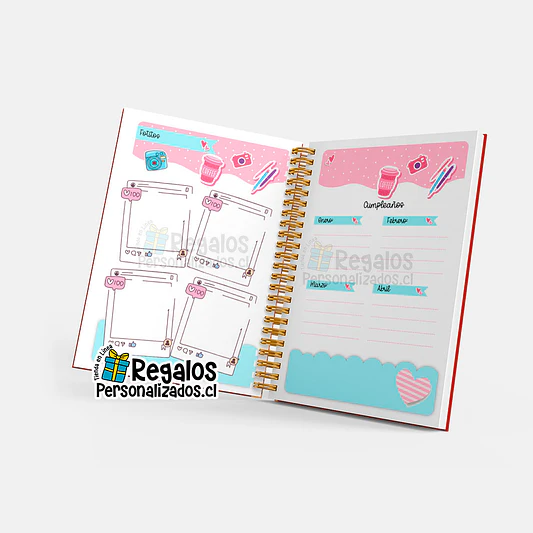 Diario de vida niña Foto personalizada 3