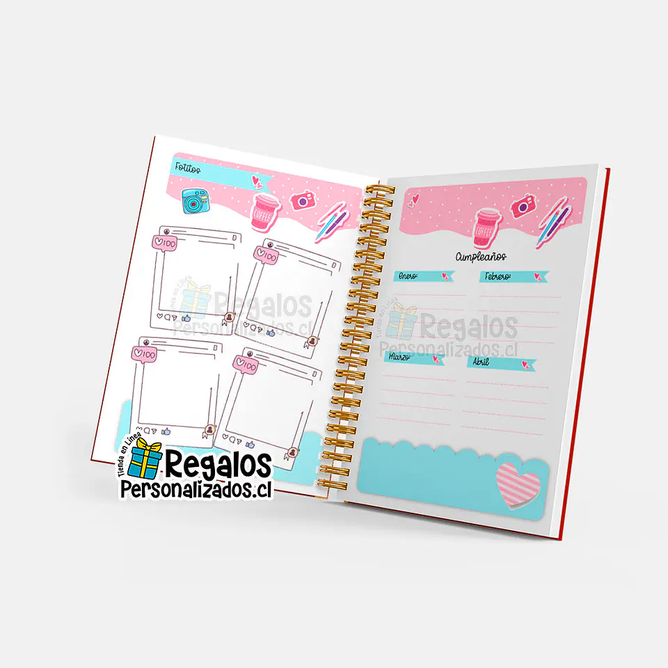 Diario de vida niña Foto personalizada 3