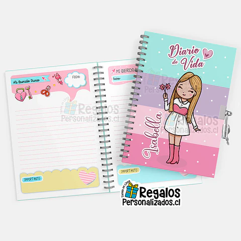Diario de vida niña modelo 1