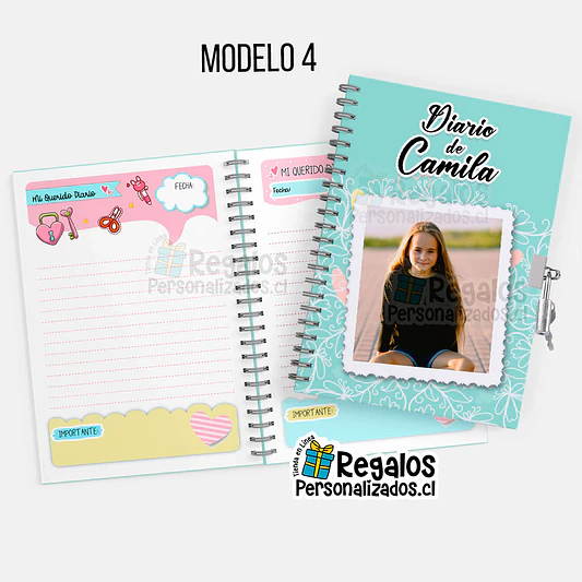 Diario de vida niña Foto personalizada 8