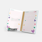 Agenda semanal corazones tapas personalizadas 5