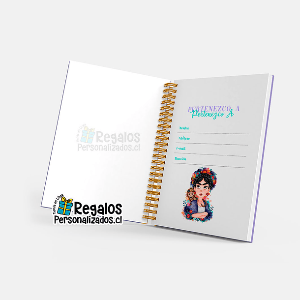 Agenda diseño Frida 1, tapas personalizadas 3