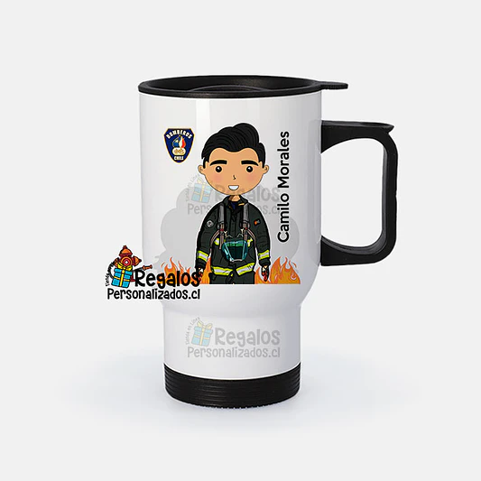 Mug térmico diseño Bombero 1