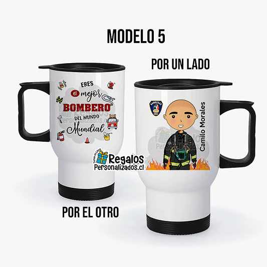 Mug térmico diseño Bombero 6
