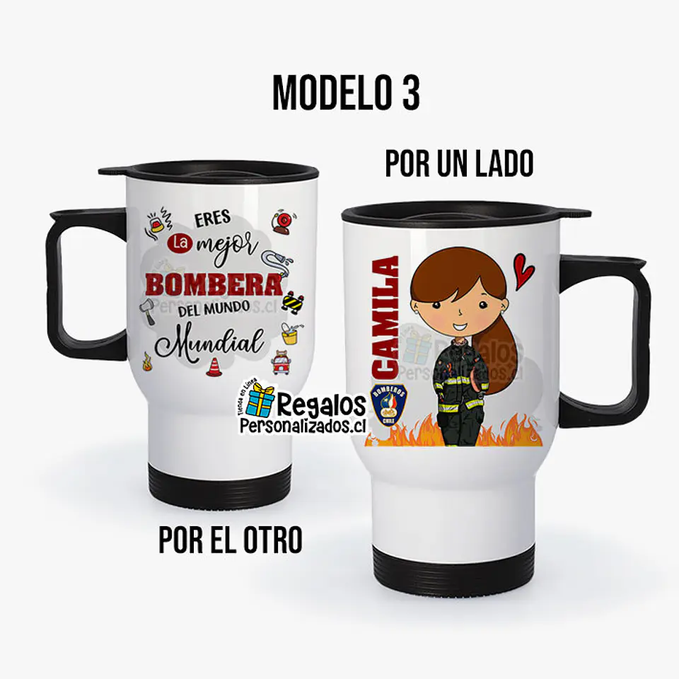 Mug térmico diseño Bombera 4