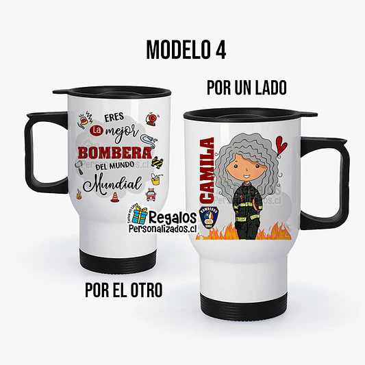 Mug térmico diseño Bombera 5