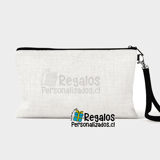 Estuche neceser de lino 15x24cm. personalizado 3