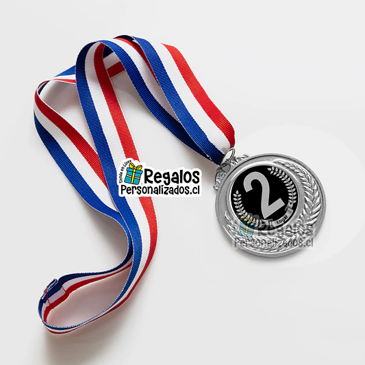Medalla plateada personalizada 3