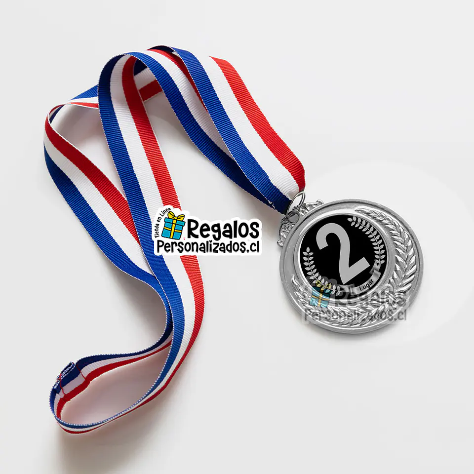 Medalla plateada personalizada 3