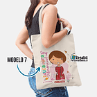 Bolsa semil lino diseño Educadora Diferencial 10