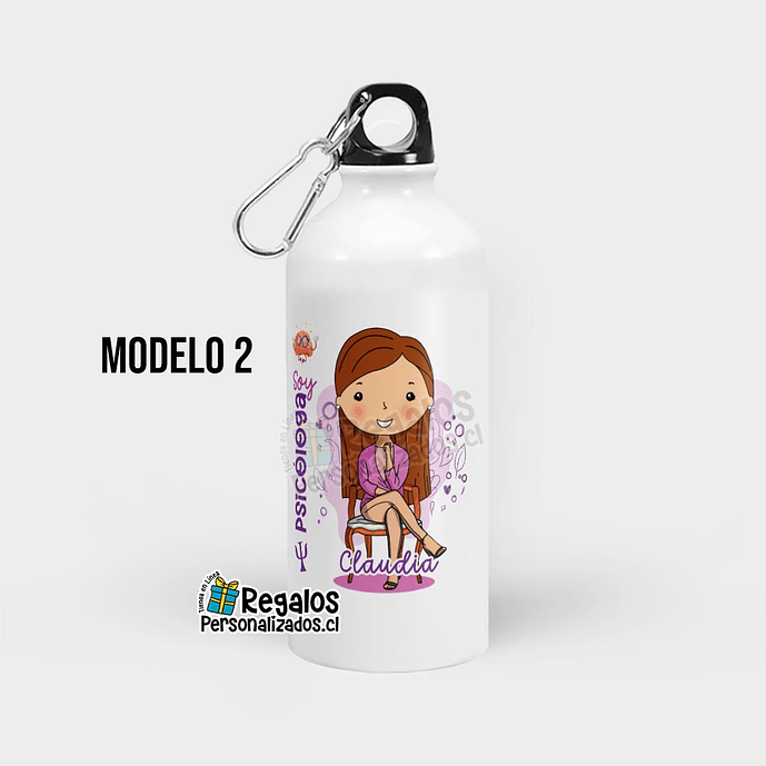 Botella diseño Psicóloga 3
