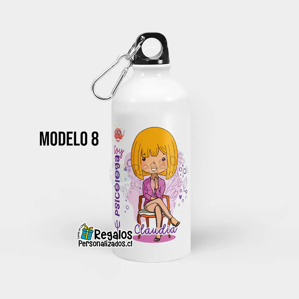 Botella diseño Psicóloga 9