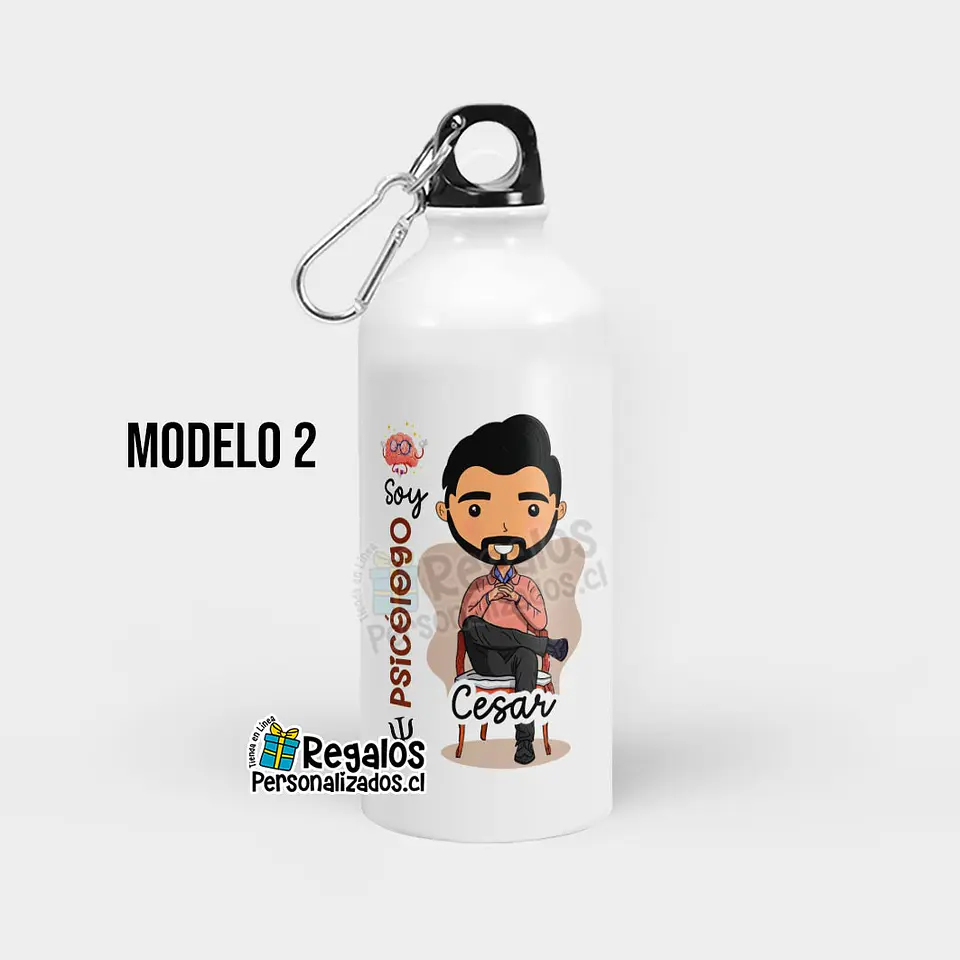 Botella diseño Psicólogo 3