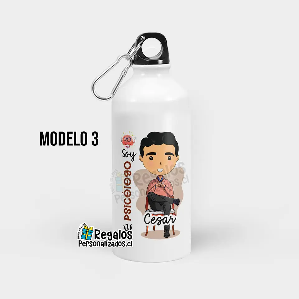 Botella diseño Psicólogo 4