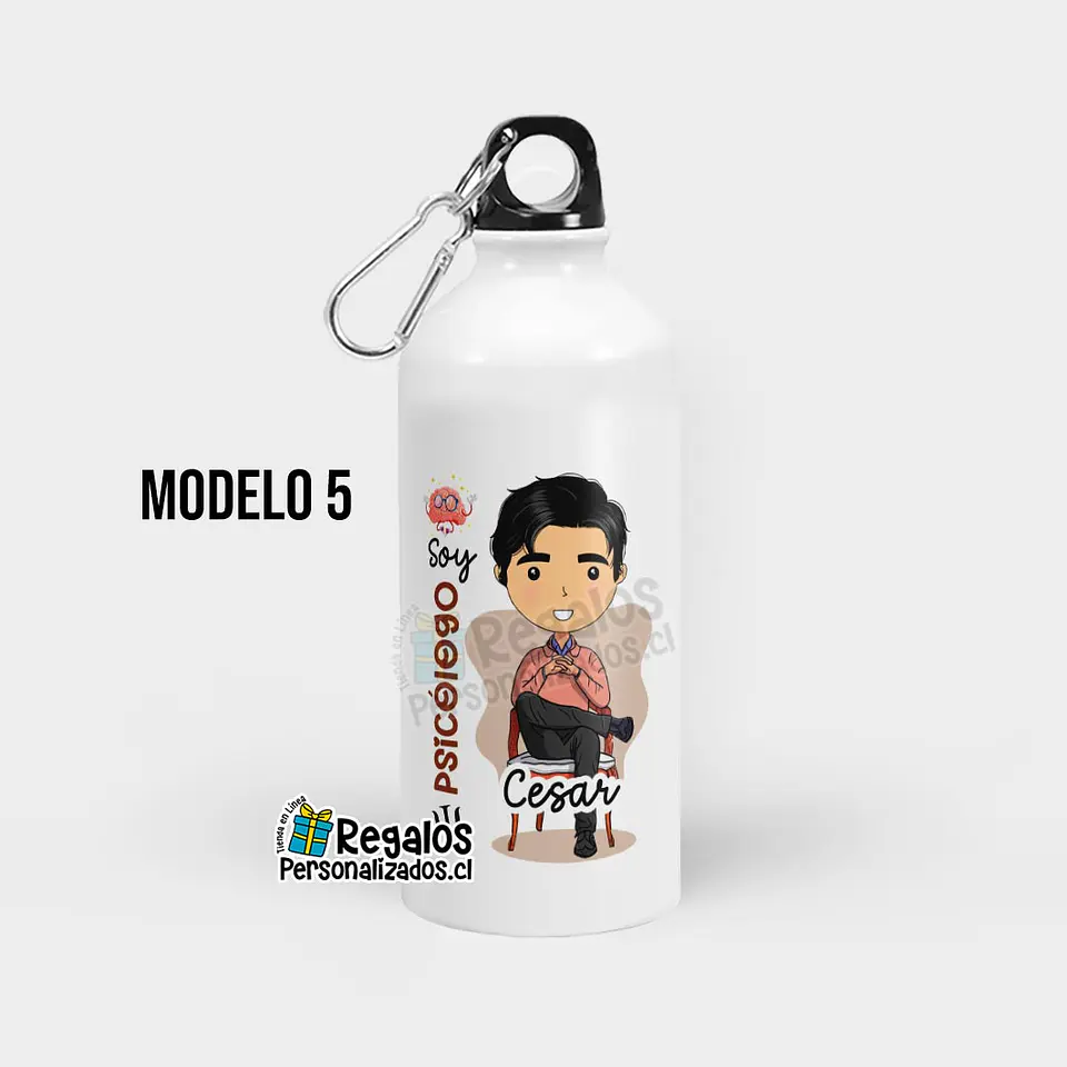 Botella diseño Psicólogo 6