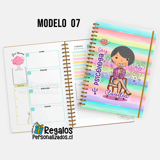 Agenda planificador diseño psicóloga 12