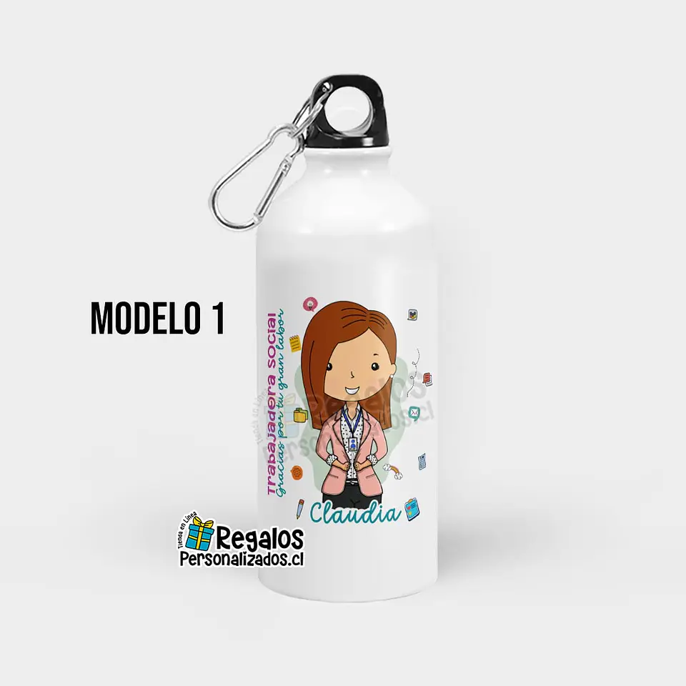 Botella diseño Trabajadora Social 2