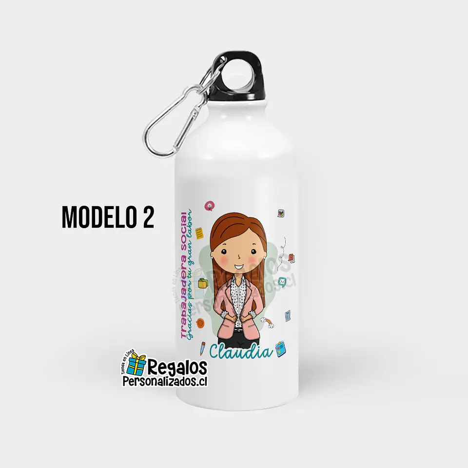 Botella diseño Trabajadora Social 3