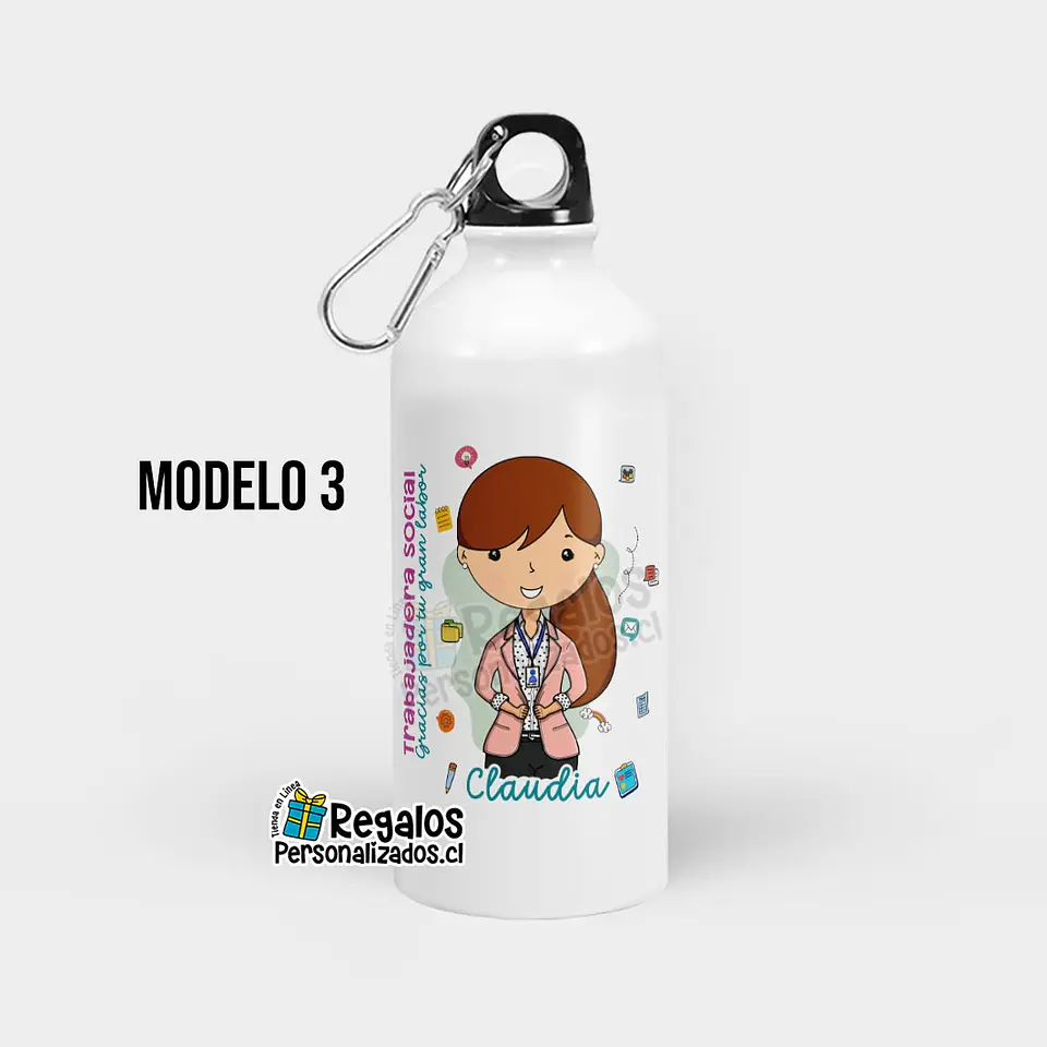 Botella diseño Trabajadora Social 4