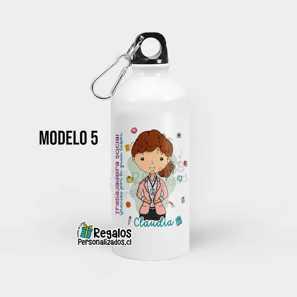 Botella diseño Trabajadora Social 6