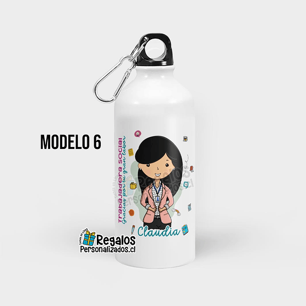 Botella diseño Trabajadora Social 7