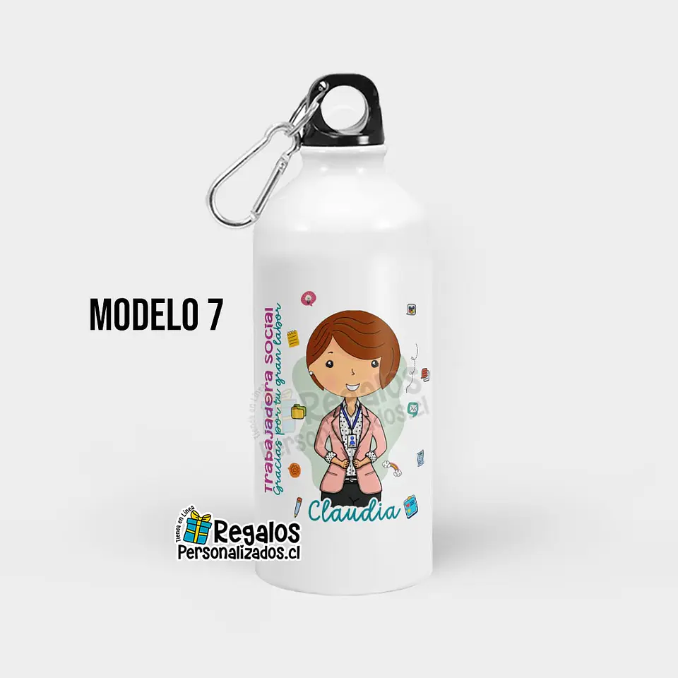 Botella diseño Trabajadora Social 8