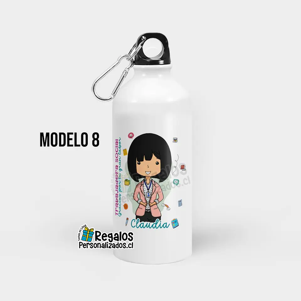 Botella diseño Trabajadora Social 9