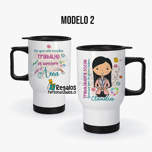 Mug térmico diseño Trabajadora Social 3