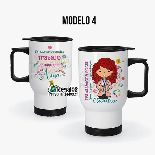 Mug térmico diseño Trabajadora Social 5