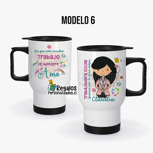 Mug térmico diseño Trabajadora Social 7