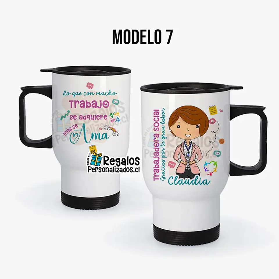 Mug térmico diseño Trabajadora Social 8