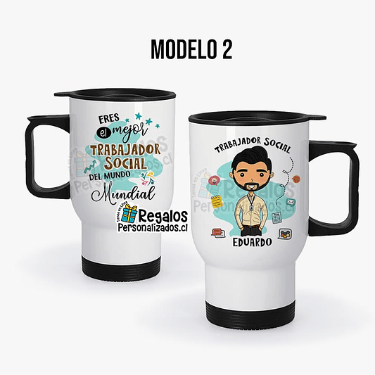 Mug térmico diseño Trabajador social 3