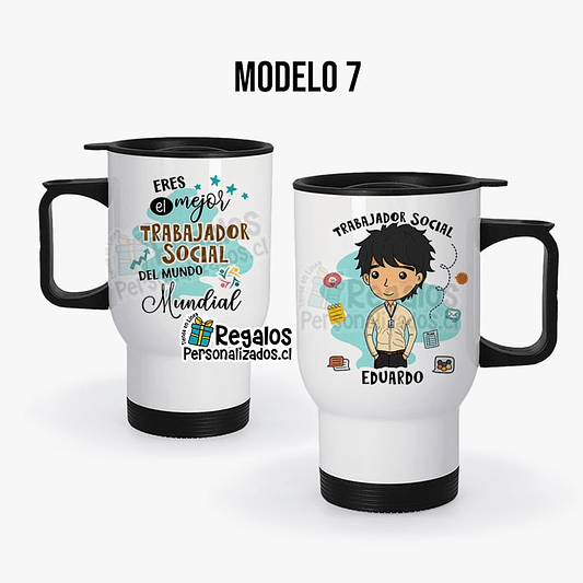 Mug térmico diseño Trabajador social 8