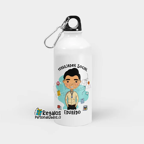 Botella diseño Trabajador Social