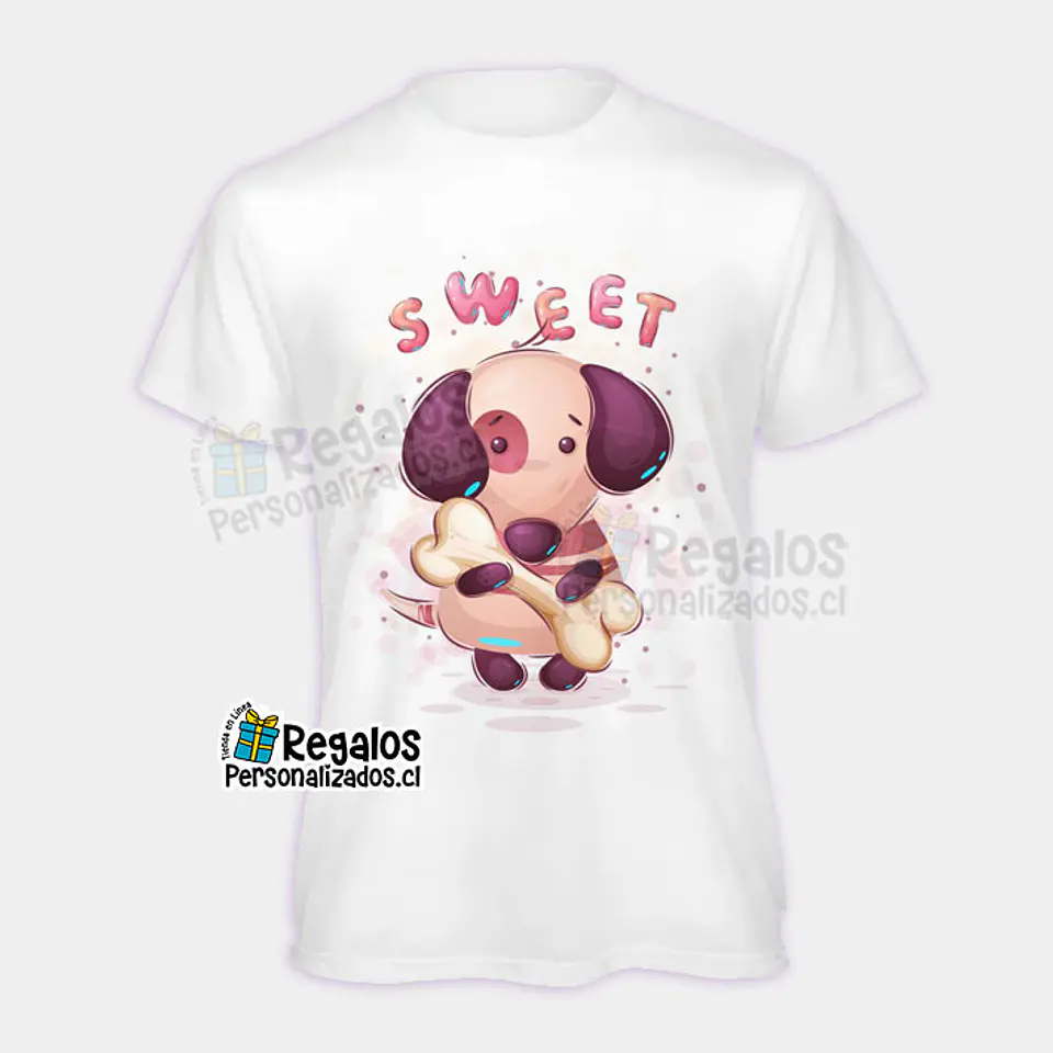 Polera blanca adulto clásica personalizada 3