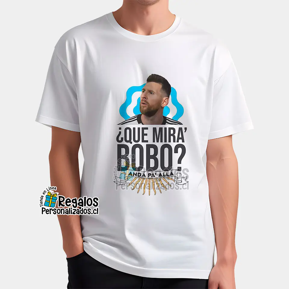 Polera blanca adulto clásica personalizada 2