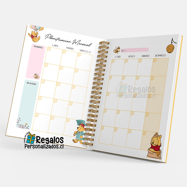 Agenda planificador semanal Winnie Pooh 4