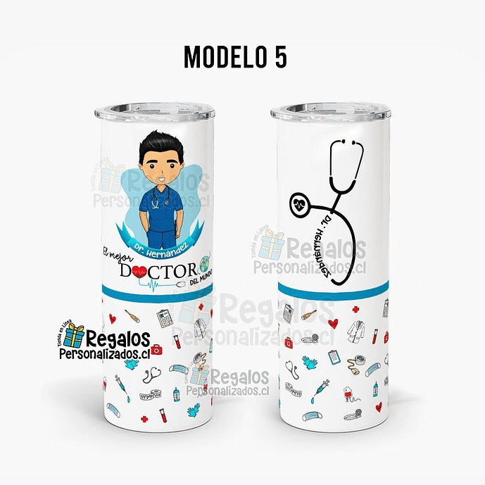 Vaso térmico skinny diseño DOCTOR 8