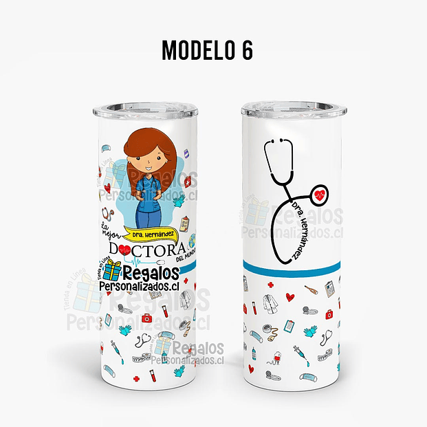 Vaso térmico skinny diseño DOCTORA 9