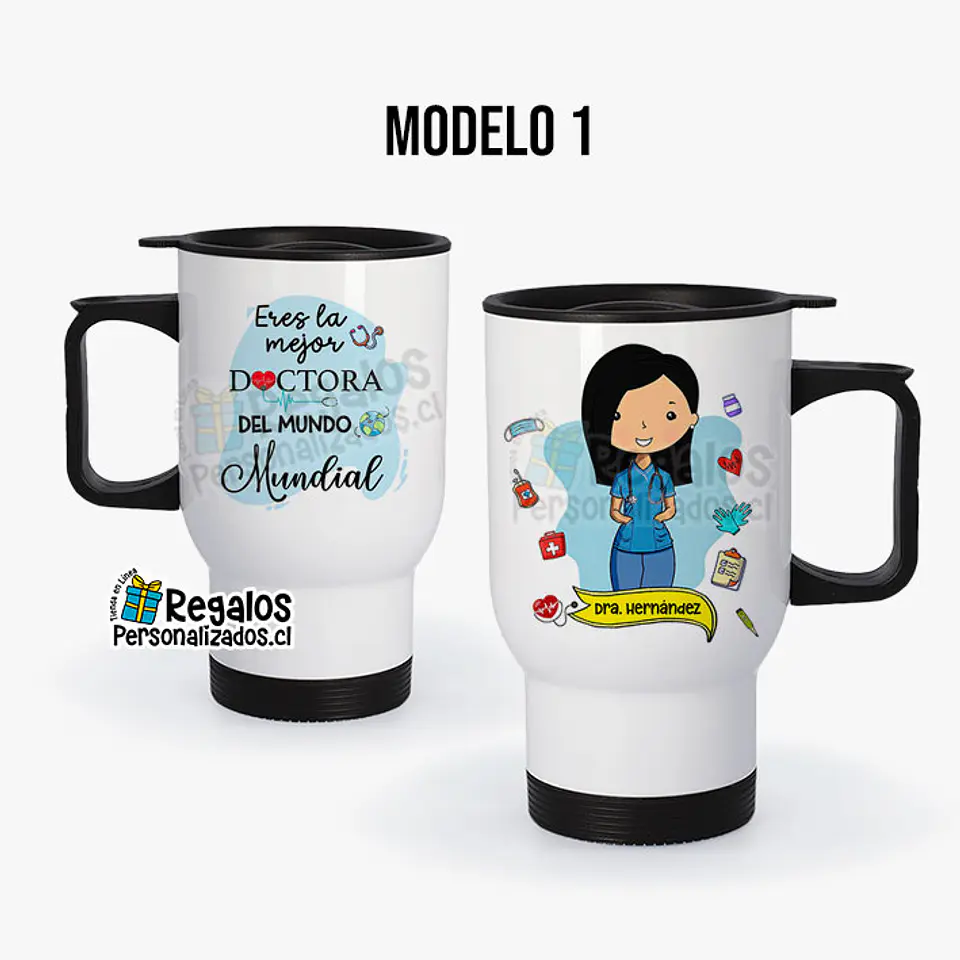Mug térmico diseño Doctora 2