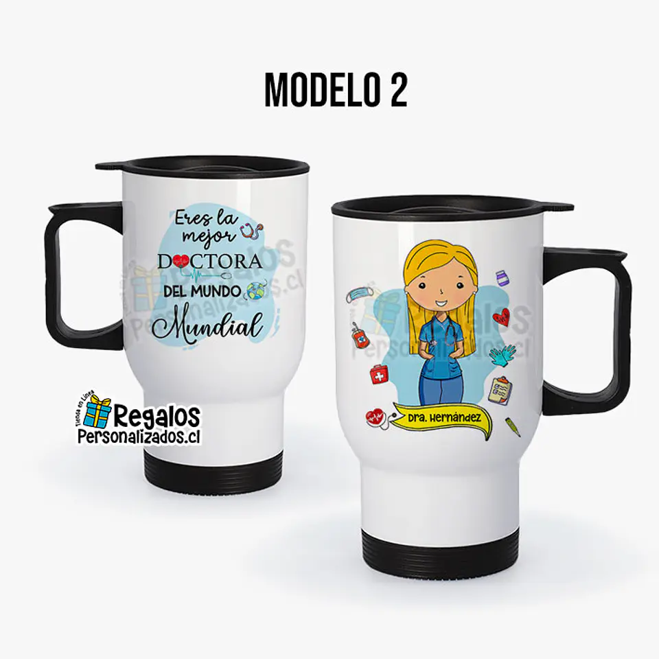 Mug térmico diseño Doctora 3