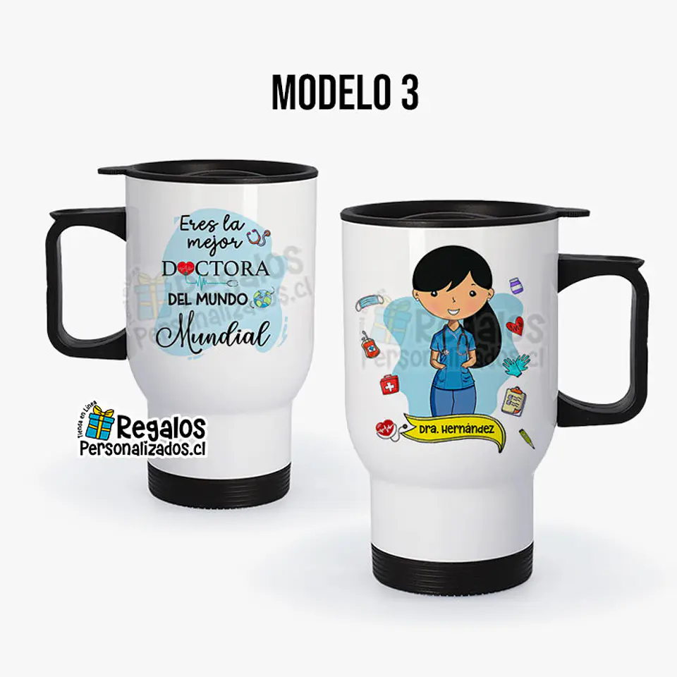 Mug térmico diseño Doctora 4