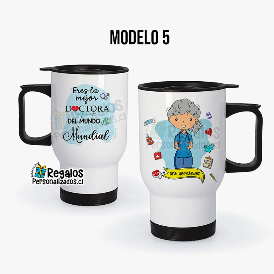 Mug térmico diseño Doctora 6