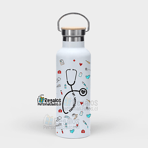 Botella térmica diseño medicina