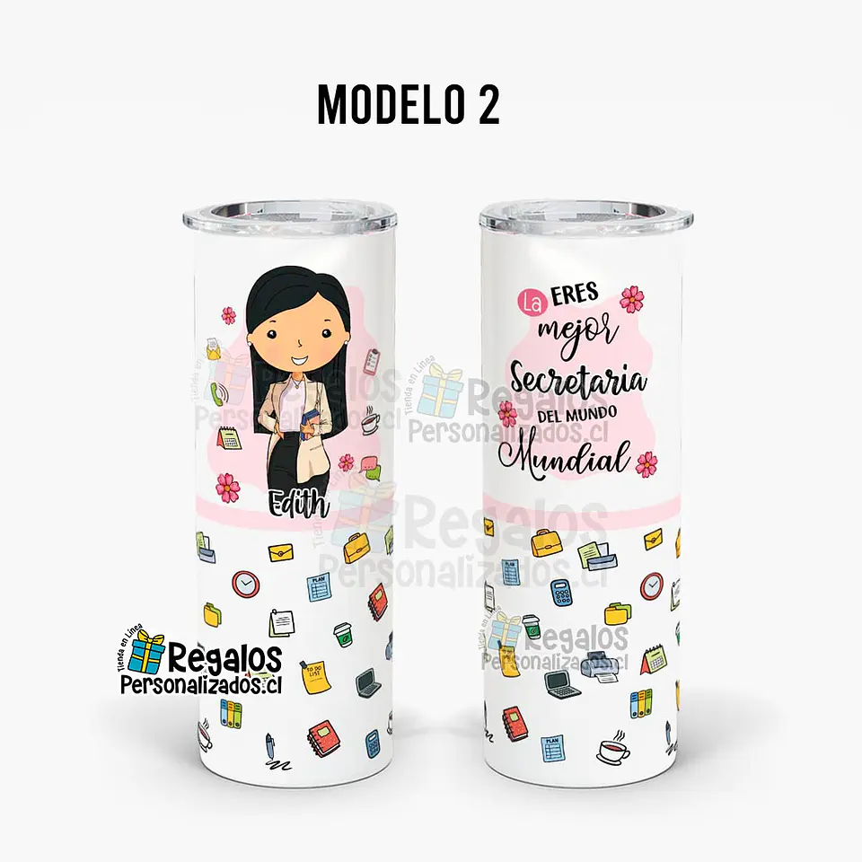 Vaso térmico skinny diseño Secretaria 5